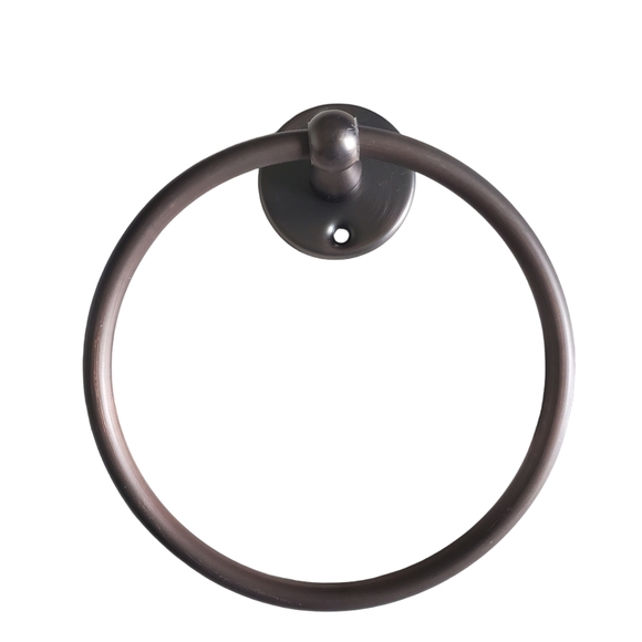 NEW Elegant Home Classic Towel Ring For Bathroom Wall Metal Oil Rubbed Bronze - Picture 9 of 9